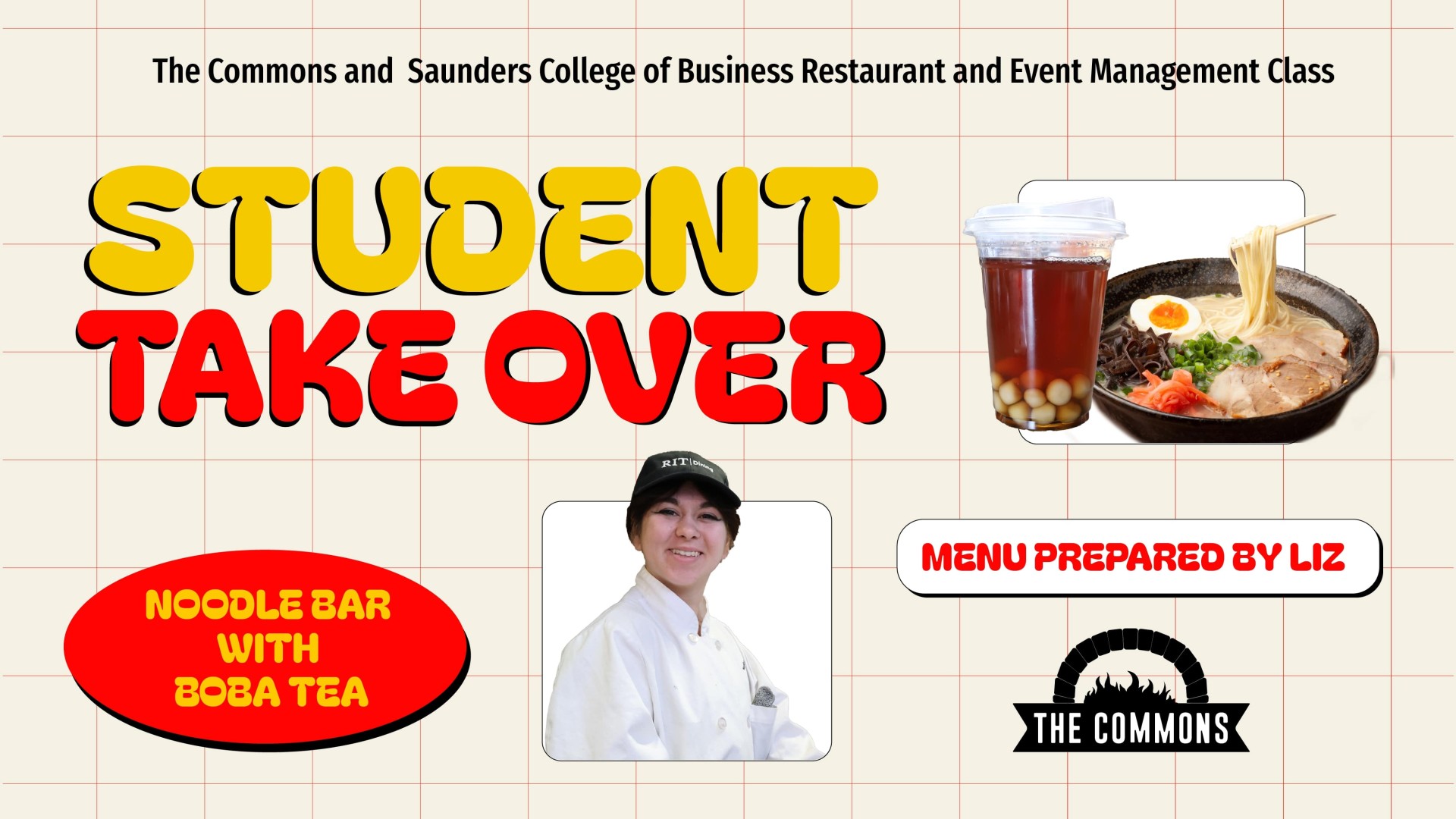Noodle Bar and Boba Tea Student Takeover