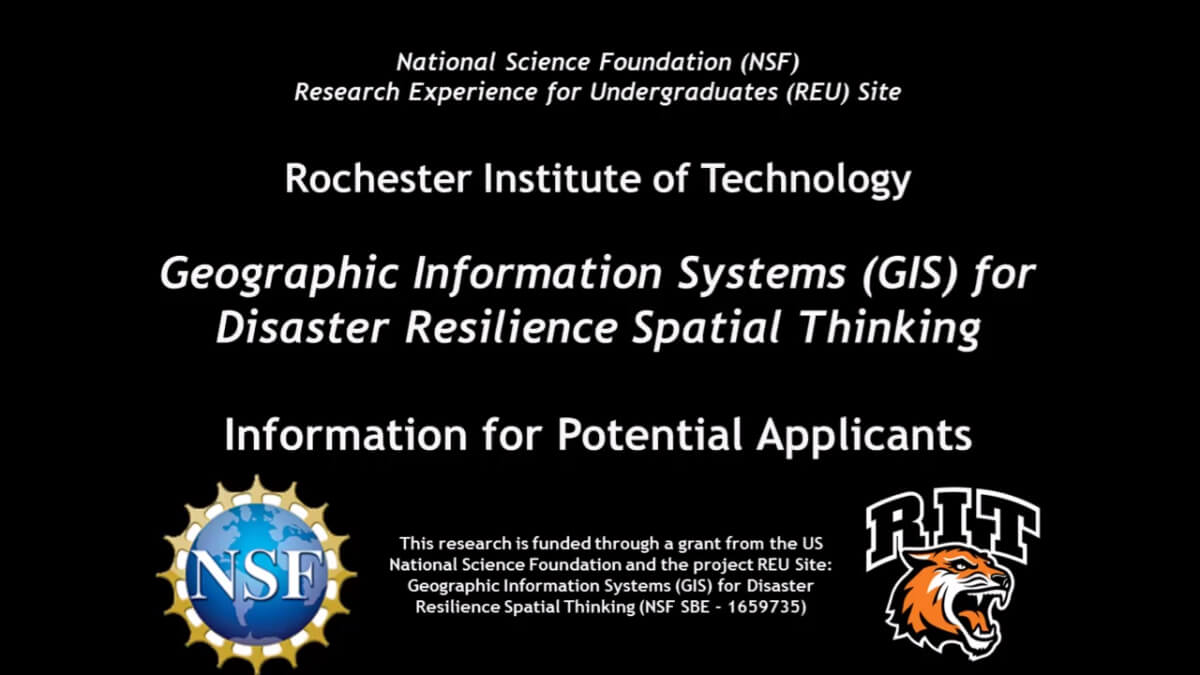 Screenshot of NSF REU Information for Applicants video