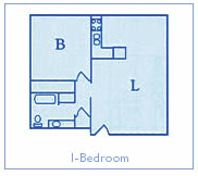 1 bedroom apartment at RIT Housing Perkins Green