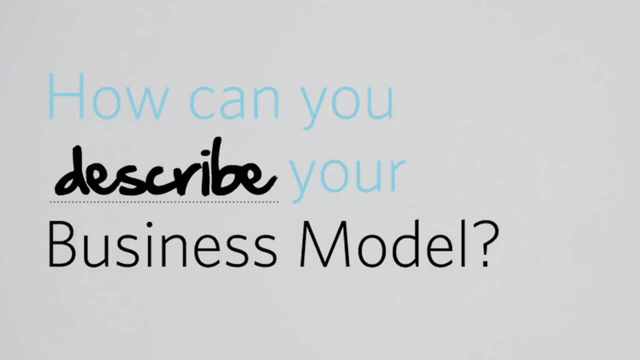 A video thumbnail that reads: How can you describe your Business Model.