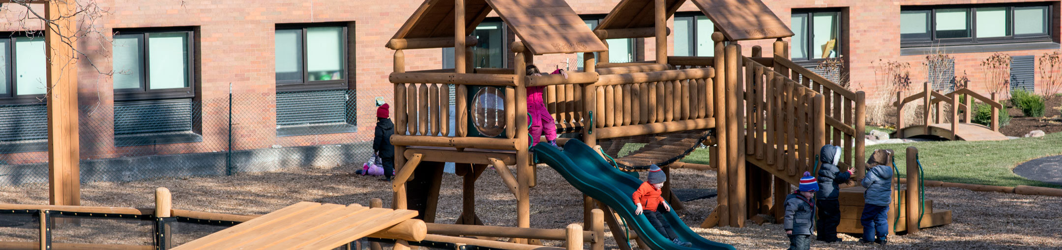 Children playing in the Margaret's House playground.