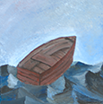 painting of a row boat