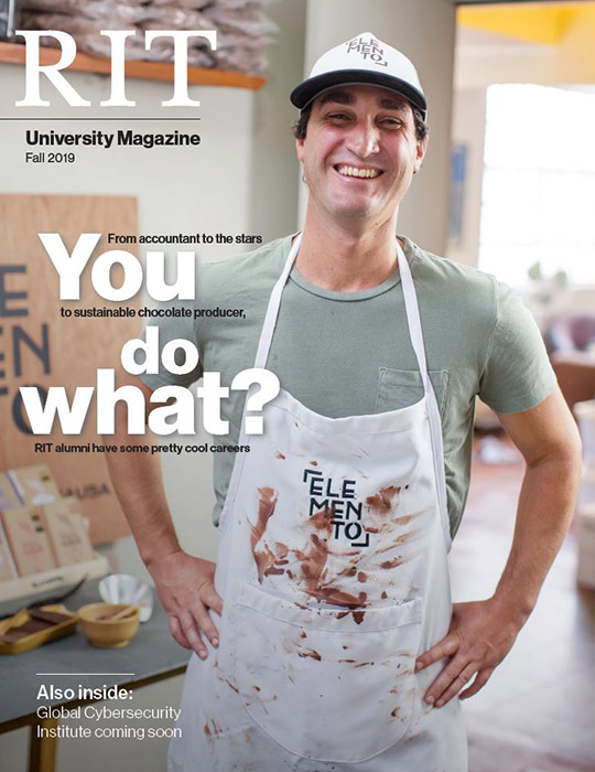 University Magazine cover featuring man wearing apron and the words: You Do What?