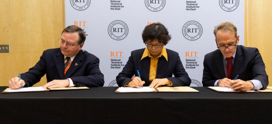 RIT’s National Technical Institute for the Deaf signs MOU with Beijing Union University