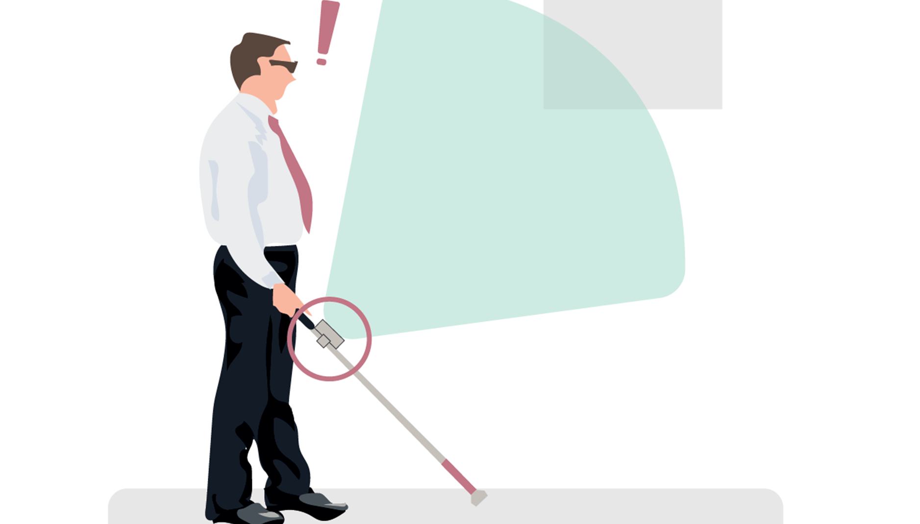 Graphic of Man with walking stick