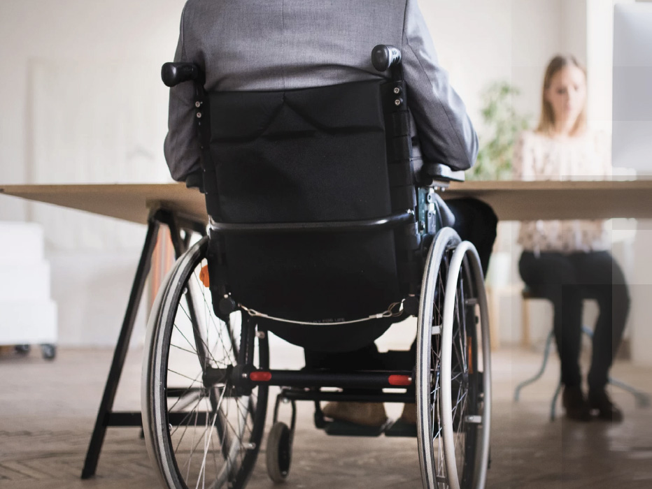 A person in a wheelchair