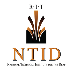Logo of R.I.T National Institute of the Deaf (NTID), colorized