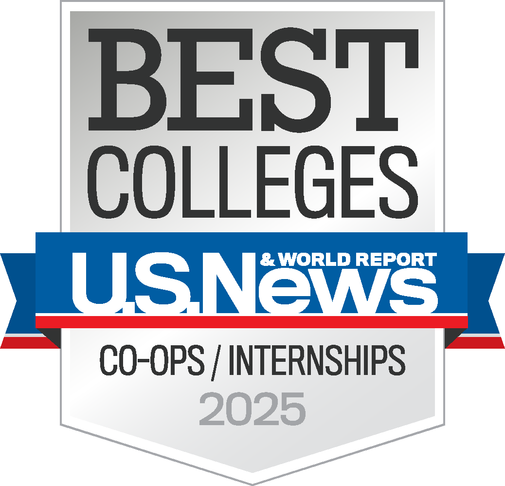U.S. News and World Report Badge for Best Co-op or Internship Program for 2025