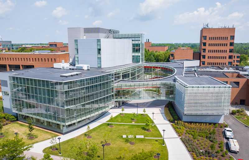 An aerial view of the R I T campus.