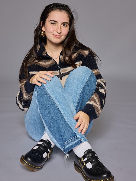 student portrait on gray background