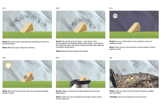 A storyboard panel from Command+g’s collaboration with the NYSP2I is one of dozens of real-world projects the student-run studio takes on each year. 
