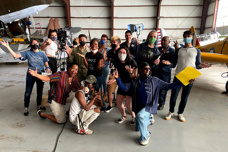 The cast and crew of Dear Eleanor posing for a photo.