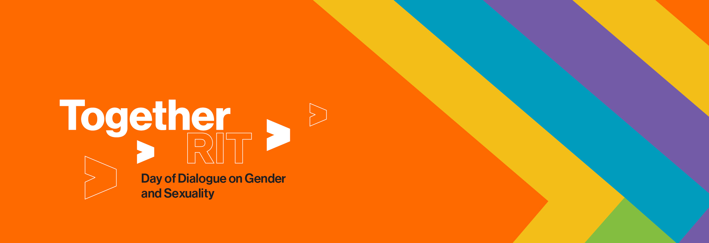 bright colored color bars background with white and black text