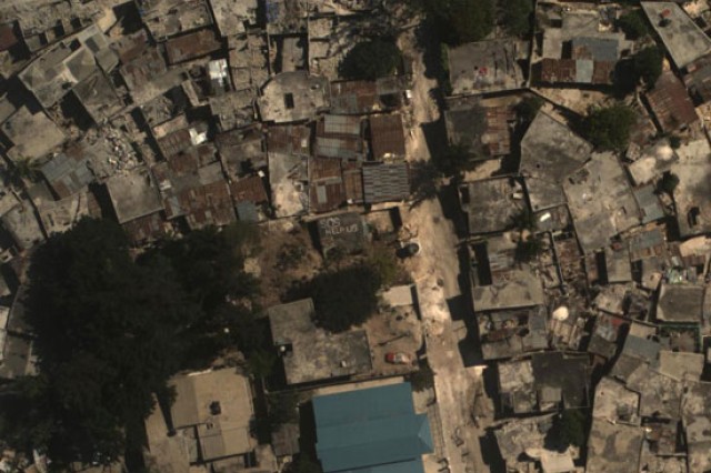 Satellite picture of buildings