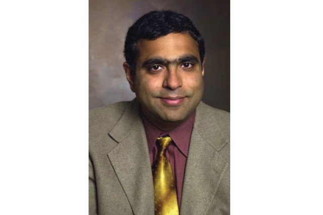 Professor posing for camera