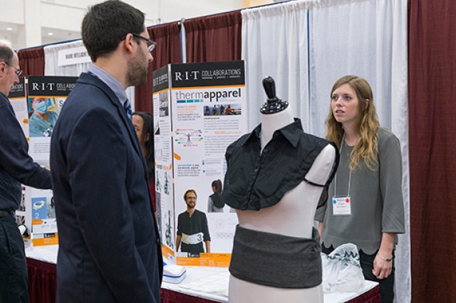 People speaking at event