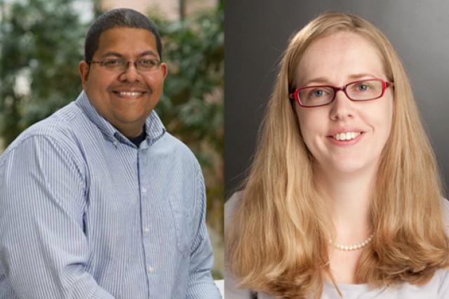 side-by-side images of researchers Reynold Bailey and Cecilia Ovesdotter Alm.