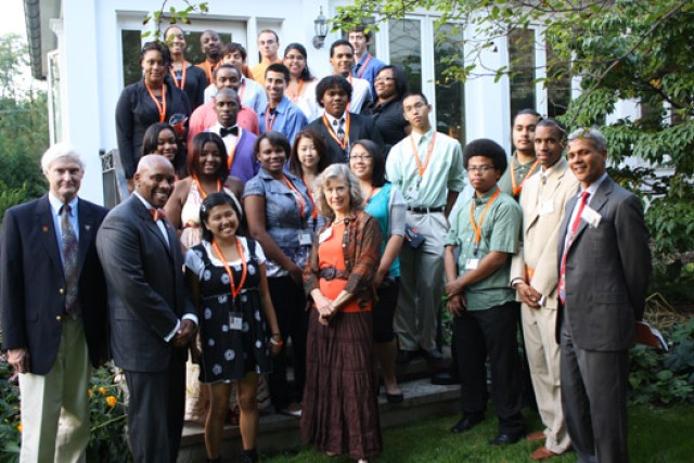 People gathered for picture at event