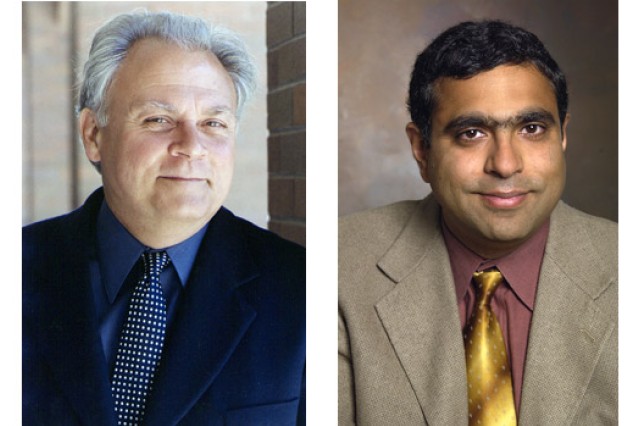 Two portraits side by side