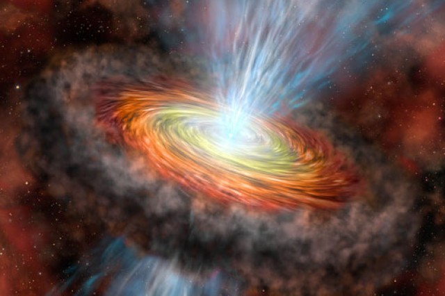 Computer rendering of blackhole