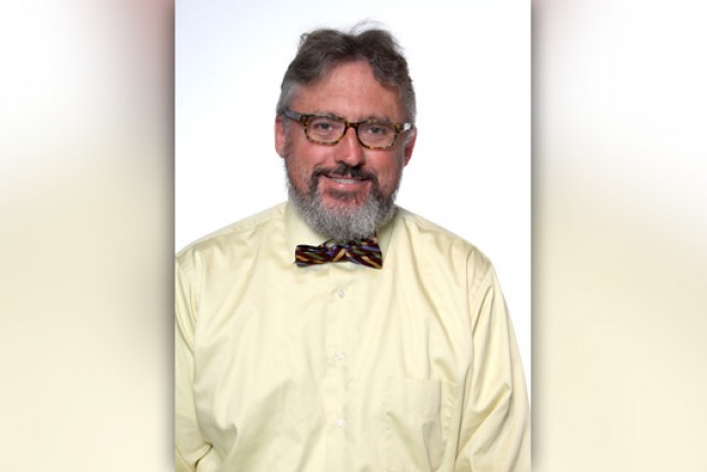 Professor posing for camera