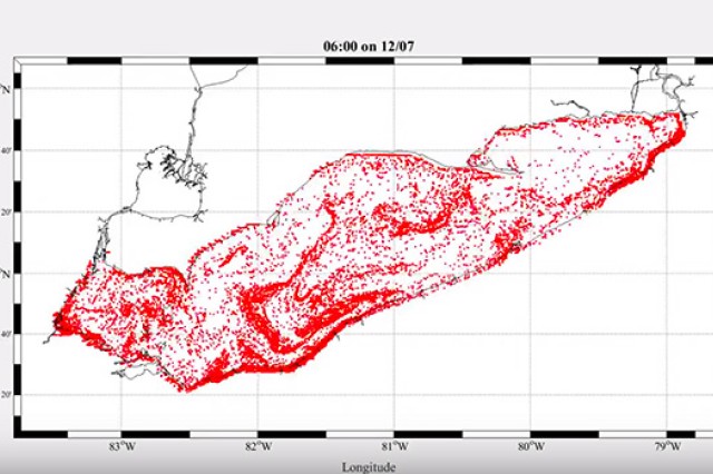Map of Pollen spread over region