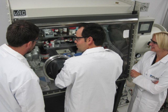 Professor using machine