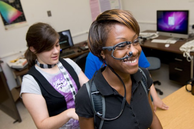 Students building machine