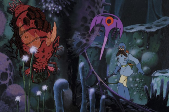 Cartoon of person in forest