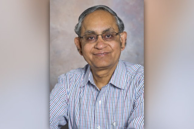 Professor posing for camera