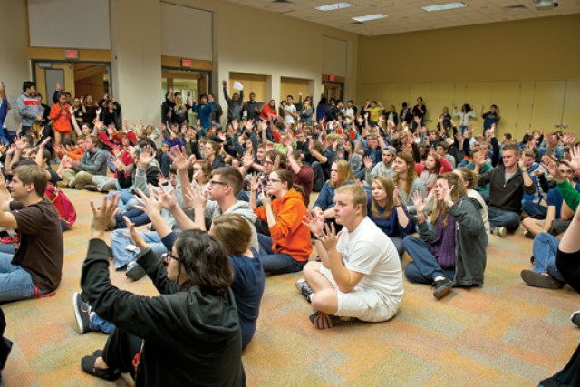 People sitting in classroom 