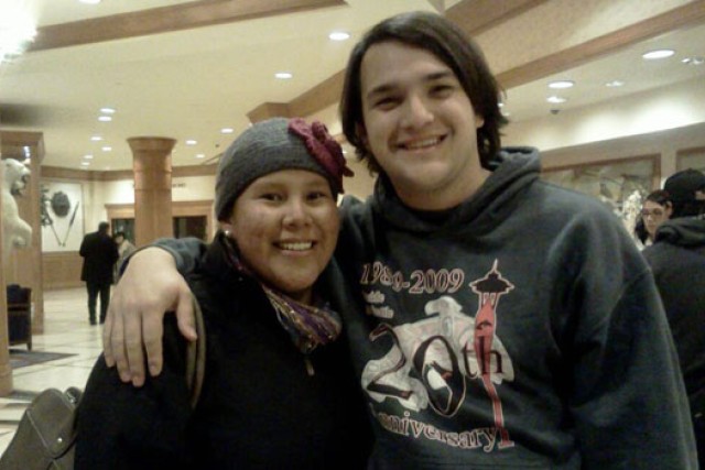 People posing together