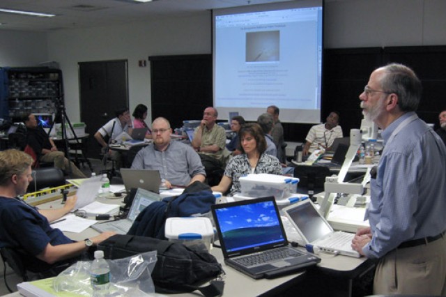 Professor teaching in classroom