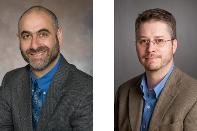 Two portraits side by side