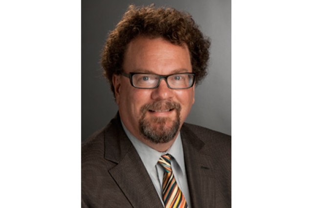 Professor posing for camera