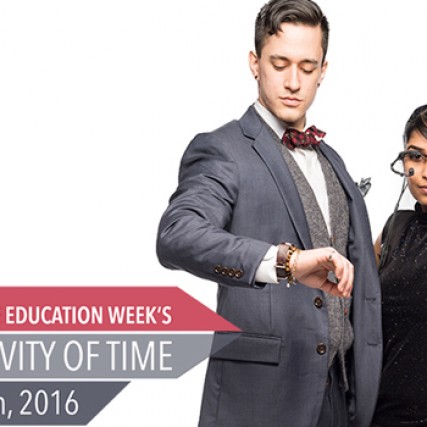 Poster for "Graduate Education week's: Relativity of Time"