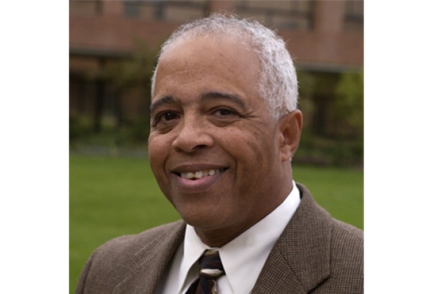 Professor posing for camera