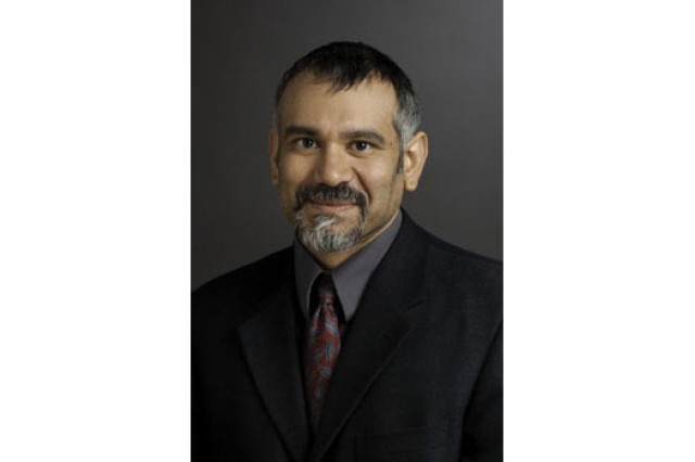 Professor posing for camera