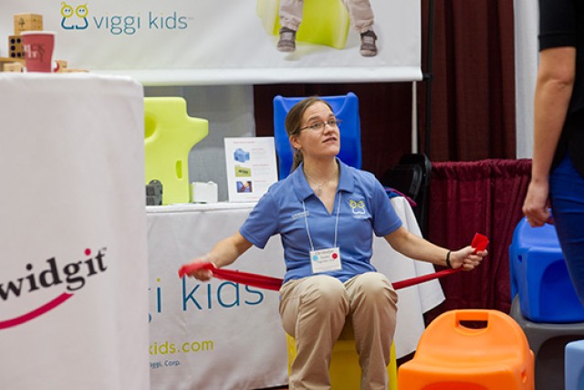 Person holding rope for presentation