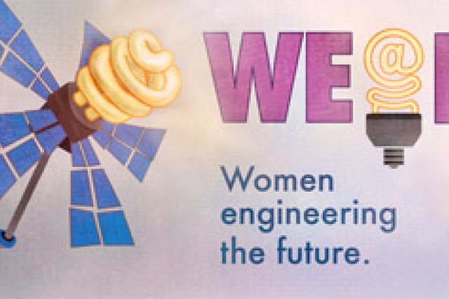 "WE @ RIT Women Engineering the Future." Logo