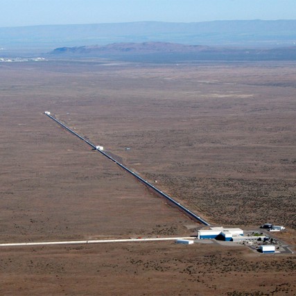 Aerial view of space observatory.