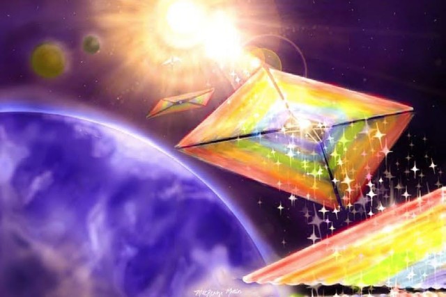 Solar sail drawing.