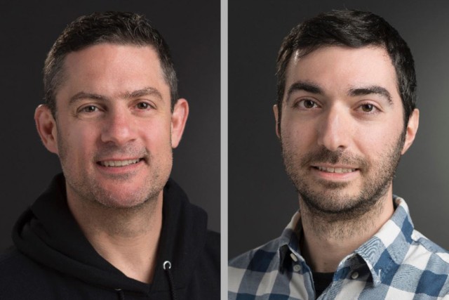 Side-by-side images of head-and-shoulders view of two scientists.