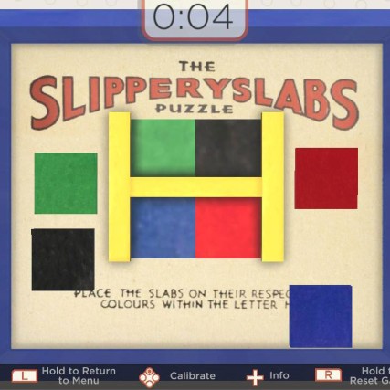 Screenshot of "SlipperySlabs" mobile game.