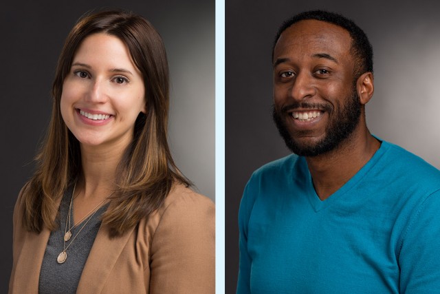 side-by-side portraits of Stephanie Rankin and Taj Smith.
