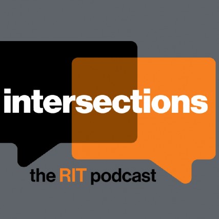 logo for RIT intersections: the RIT podcast.