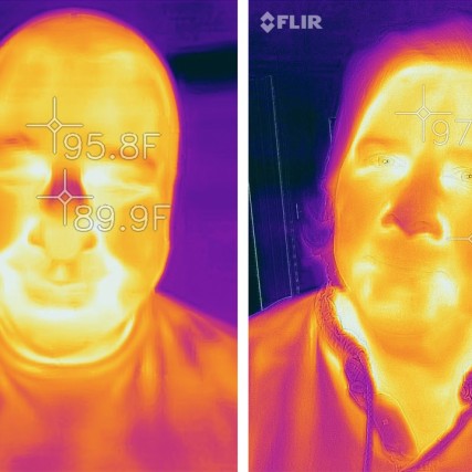 thermal infrared image of a person