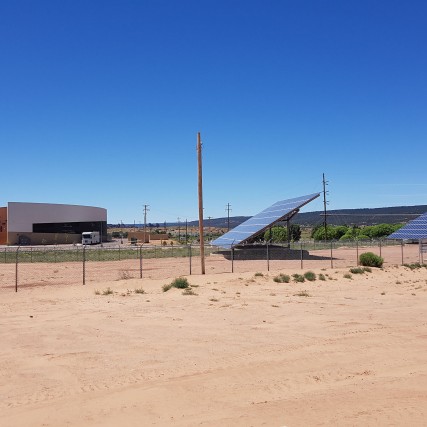 Solar panels for the Kayenta Solar Project on the Navajo Nation