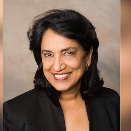 Professor posing for camera.