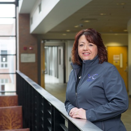 environmental portrait of professor Lana Verschage.